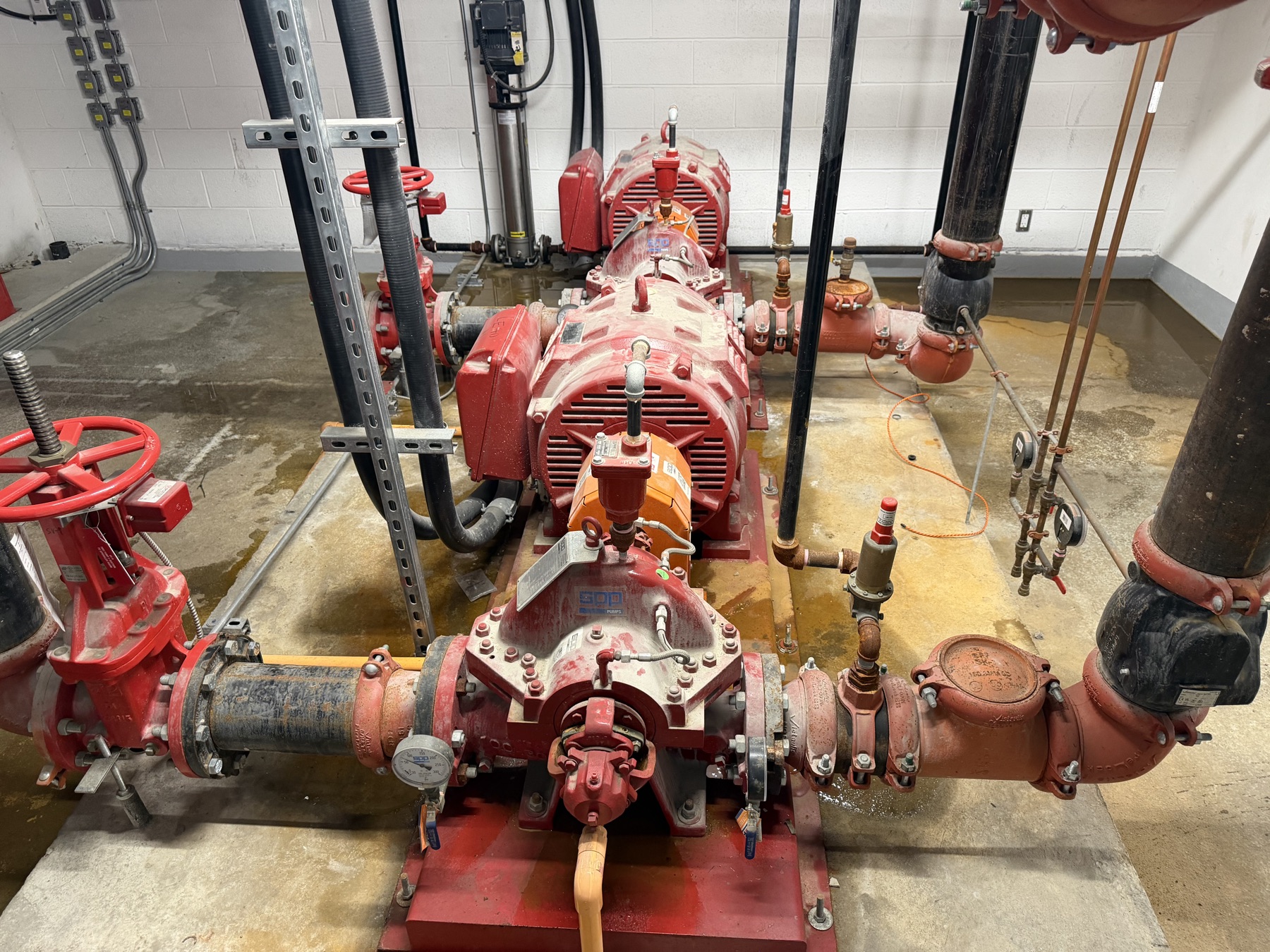 Fire pump assembly, Exchange District Condominiums