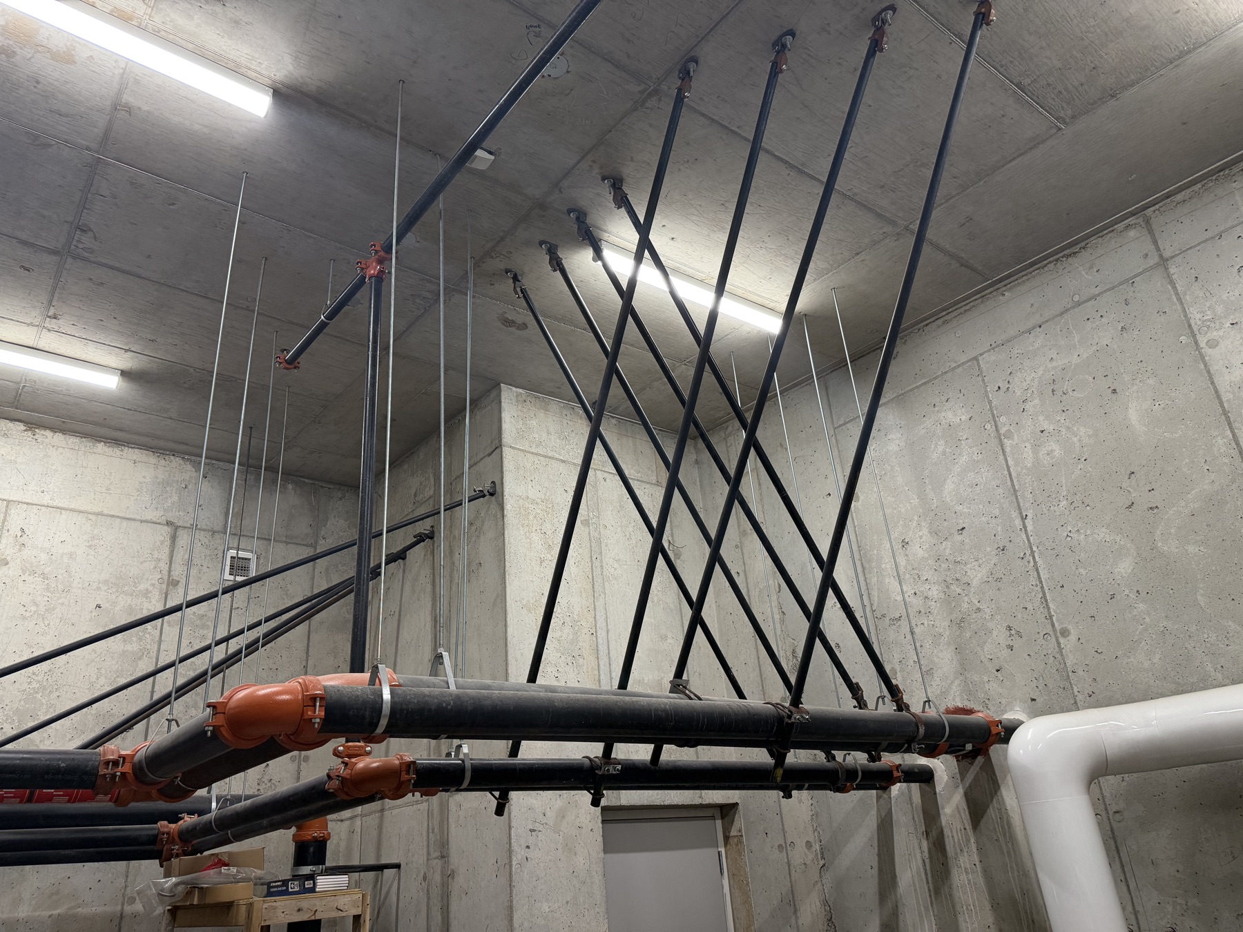 Overhead sprinkler mains — The Jackson Condos