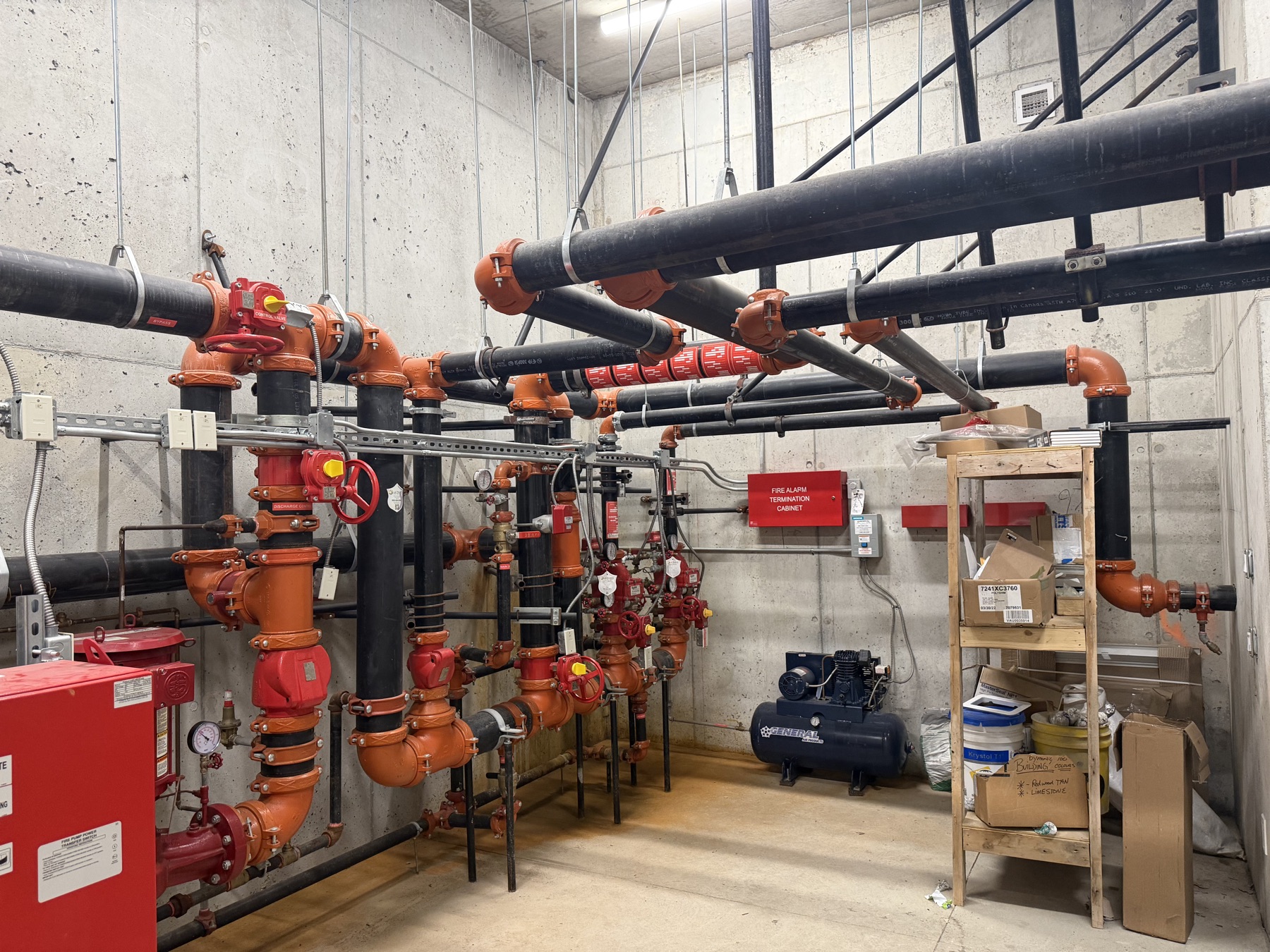 Fire pump and valve room — The Jackson Condos